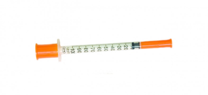 Шприц инсулиновый трехкомпонентный Vogt Medical U-100, крупная шкала, объем 1 мл, игла 29G 12,7х0,33 мм, в уп. 100 штук