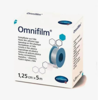 Пластырь Омнифилм (Omnifilm) фиксирующий влагостойкий прозрачный для чувствительной кожи, 1.25см х5м, 900433