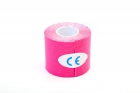 Лента розовая Кинезио SF0189 тейп поддерживает и расслабляет мышцы, уменьшает боль, 5см х5м, 1шт