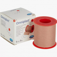 Пластырь Омнипласт (Omniplast) сильной фиксации из текстильной ткани для повязок и канюль, без еврохолдера 5см х5м, 900442
