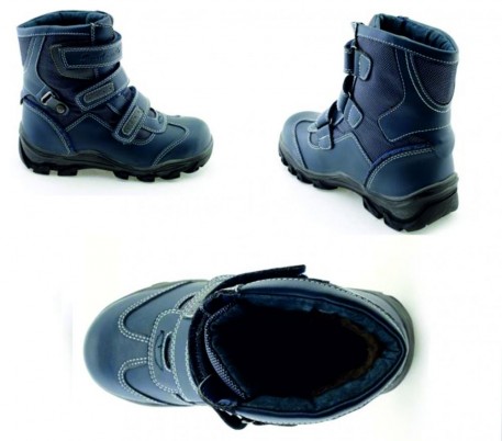 Ботинки Сурсил-Орто детские ортопедические зимние из натуральной кожи и меха с жестким задником, А10-026