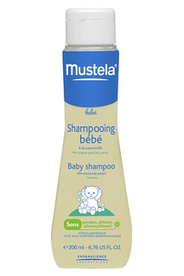 Шампунь детский Mustela / Мустела, обогащен натуральным экстрактом цветка ромашки, не раздражает кожу, 200 мл