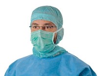 Маска медицинская хирургическая Foliodress mask Protect Perfect, одноразовая трёхслойная, цвет зеленый, 50 шт. 992532