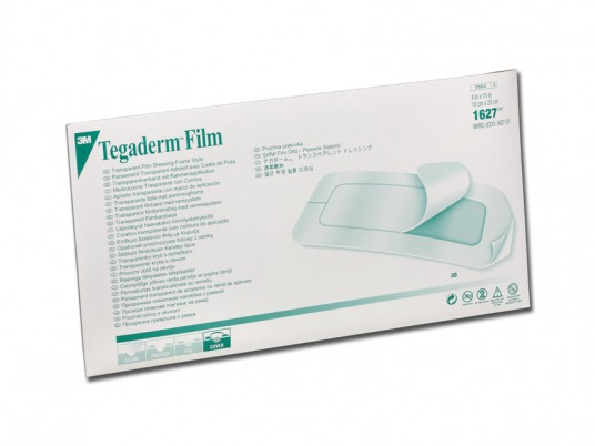 Повязка 3M Tegaderm Film прозрачная водостойкая для катетеров и ран без выреза 10х25см, 1627