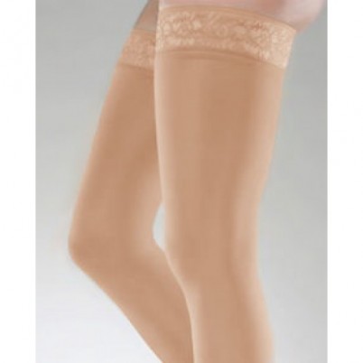 Чулки Mediven elegance женские 2-го класса компрессии открытым носком и  кружевной резинкой, на широкое бедро 289Wo/290Wo