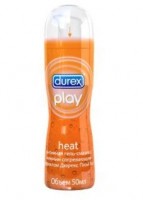 Гель - лубрикант Дюрекс / Durex Play Heat, с согревающим эффектом, на водной основе, Нейтральный pH, 50 мл