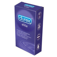 Презервативы ультратонкие Дюрекс / Durex Elite, с смазкой, анатомическая форма, снижает трение, упаковка 12шт