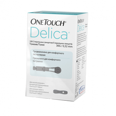 Ланцеты Уан Тач / OneTouch Delica, одноразовые, комфортное тестирование, для ручки OneTouch Delica, 100 шт.