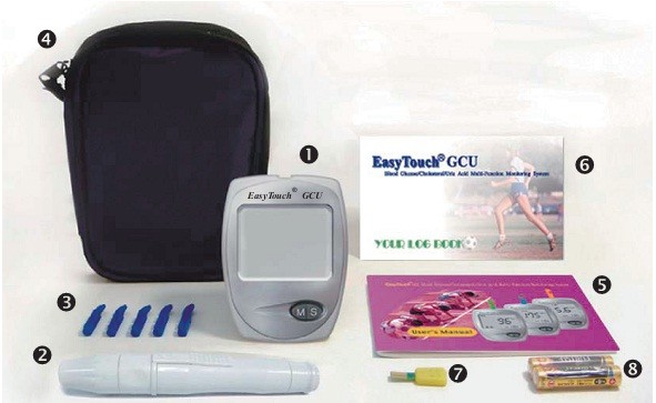 Анализатор крови EasyTouch GCU для измерение глюкозы, холестерина и мочевой кислоты