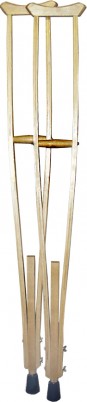 Костыли Аверсус (Aversus) подмышечные деревянные с ручкой из цельной древесины, пара