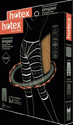 Бриджи Нotex (Хотекс) корректирующие антицеллюлитные, размер универсальный, черные