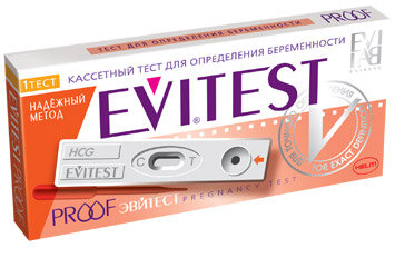 Тест кассета на определение беременности Evitest Proof, держатель, пипетка, надежный, время результата 5 мин, 31012