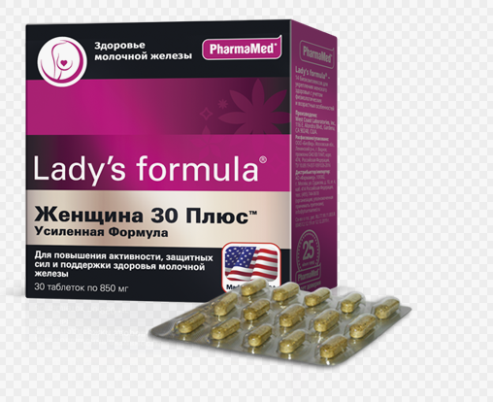 Ледис формула Женщина 30+ усиленная формула, здоровье молочной железы 30шт