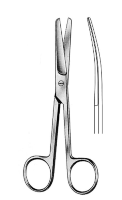 Ножницы Sammar П-13-132 медицинские тупоконечные изогнутые для хирургии длиной 140мм, из нержавеющей стали