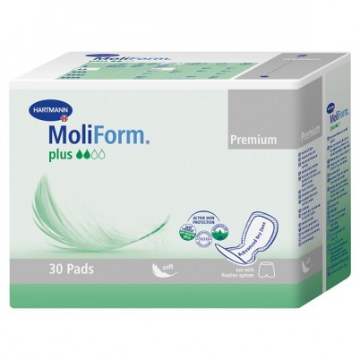 Прокладки MoliForm Premium Plus (МолиФорм Премиум Плюс) урологические впитываемостью 2 капли, унисекс, 30шт, 168219