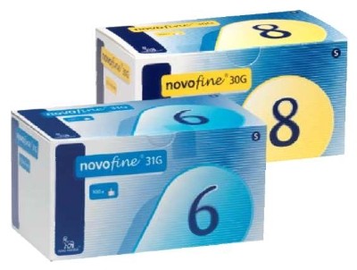Иглы для инсулина Новофайн 31G, сверхтонкие, одноразовые, для всех шприц ручек, размер 0,25х6 мм, 100 шт в упаковке