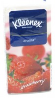 Платки носовые бумажные Клинекс / Kleenex для взрослых и детей, с ароматом клубники, ультрамягкий, 10 х 10шт