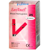 Тест - полоски для контроля гемоглобина Easy Touch Hemoglobin, требуется 2.6 мкл крови, результат через 6 сек, 25 штук