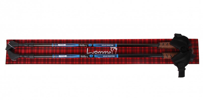 Палки для скандинавской ходьбы Luomma из алюминиего сплава с двухсекционными ручками, Si-02