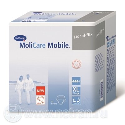 Трусы MoliCare Mobile впитывающие (3 капли) размер XL (бедра 130-170см), 14 шт, 915834