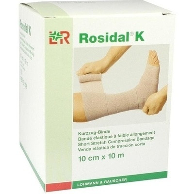 Бинт Розидал (Rosidal) эластичный малого растяжения для сильной компрессии из хлопка, телесный 10см х10м, 22206