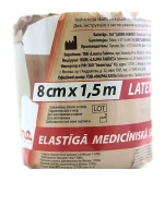Бинт ЛАУМА модель 2 "Latex Free" ВР 8см х 1,5м, медицинский эластичный компрессионный, 4242