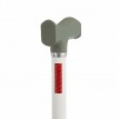 Трость Ortonica TS 705 со светоотражателем, резиновой насадкой и пластиковой ручкой, белого цвета