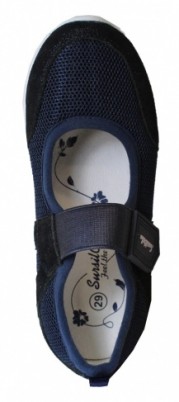 Туфли Сурсил-Орто для девочек ортопедические сменные школьные для профилактики плоскостопия текстильные, синие, 33-420
