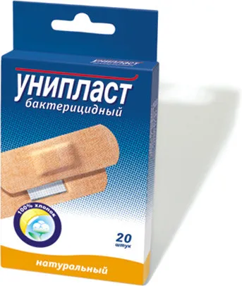 Лейкопластырь «Унипласт» бактерицидный натуральный, 1,9 х 7,2 см набор 8 шт