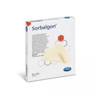 Повязка Сорбалгон (Sorbalgon) из волокон кальция-альгината для экссудирующих и кровоточащих ран 10х10см, 999595