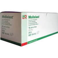 Бинт высокорастяжимый Mollelast фиксирующий, воздухопроницаемый, 10смх4м растянутые