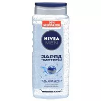 Гель для душа Нивея мэн / Nivea men заряд чистоты, очищает, освежает, тонизирует, с микрогранулами, 250мл