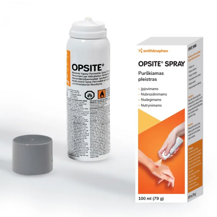 Повязка аэрозольная Opsite Spray (Опсайт спрей) пленочная прозрачная водостойкая, 1шт