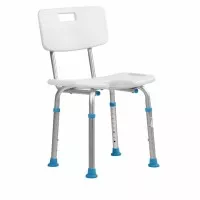 Стул для ванной Ortonica Lux 605 с вырезом и противоскользящими насадками на ножках, регулируется по высоте