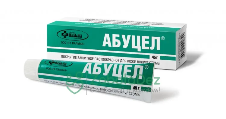 Паста Абуцел (Abucel) для стомы улучшает приклеивание калоприемника, питает и защищает кожу, 45г