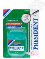 PRESIDENT ФЛОСС НИТЬ ЗУБНАЯ СО ФТОРОМ И ВКУСОМ МЯТЫ 50М