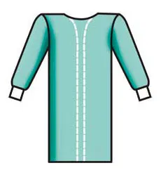 Халаты хирургические, SMMS, Sentinex Basic, стерильные, 3 пары завязок на спине, 120 см, 1шт, 19380