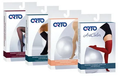 Гольфы Орто (Orto) мужские плотные 1-го класса компрессии черного цвета, Г316 (314)