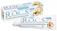 Паста зубная детская Рокс / Rocs kids руктовый рожок, со вкусом мороженого, без фтора, от 3 до 7 лет, 45г