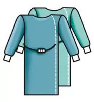 Халаты хирургические Sentinex Standard, Spunlace, стерильные, длина 170см, 19303
