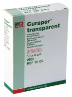 Повязка Curapor Transparent (Курапор Транспарент) послеоперационная прозрачная влагозащитная для ран 10х8см, 25шт, 13102