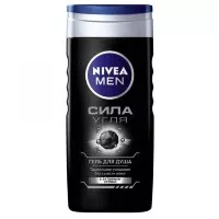 Гель для душа Нивея мэн / Nivea men сила угля, очищает, увлажняет, тонижирует, освежает, смягчает, 250 мл