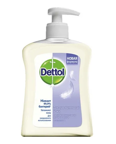 Мыло жидкое для рук Dettol / Деттол, антибактериальное, содержит очищенный глицерин, защищает от микробов