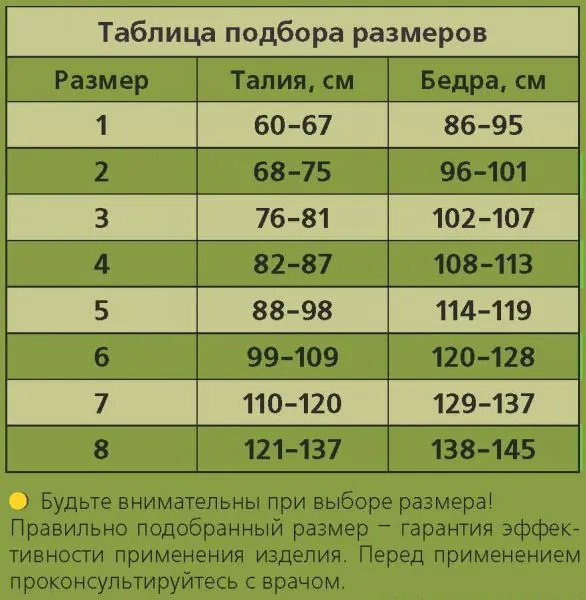 Бандаж компрессионный трикотажно-эластичный БКП-УНГА Универсал Арт.С-322 Размер 7