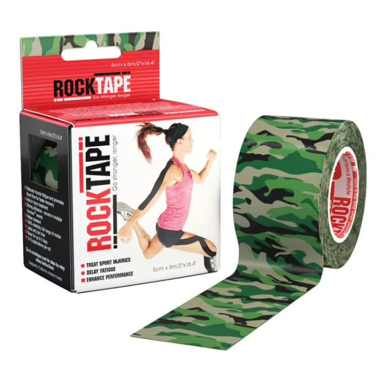 Кинезио Тейп Rocktape Design ускоряет восстановление, носится до 7 дней, с узором под тату, 5см×5м