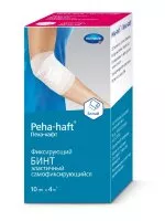 Бинт Peha-haft (Пеха Хафт) самофиксирующийся без латекса белый размером 4м х10см, 932486