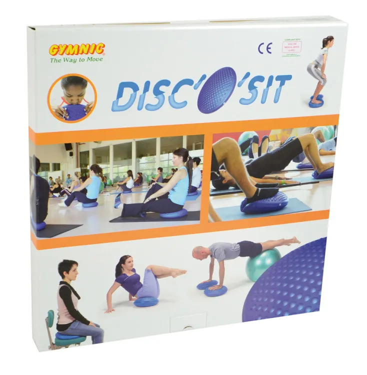 Подушка балансировочная для фитнеса Орто / Orto Disc o Sit, воздушная, округлой формы, для балансировки, 39 см, синяя