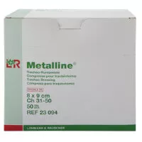 Повязка Metalline металлизированная стерильная для трахеостомы с отверстием 8х9см, 23094