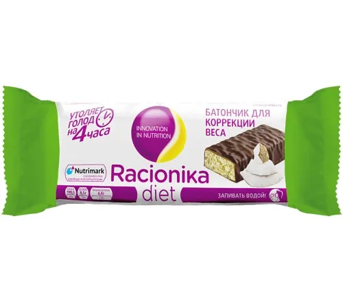 Батончик Racionika diet для коррекции веса, кокос, 60г