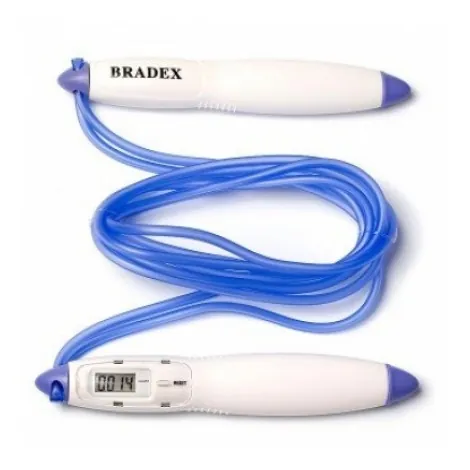 Скакалка со счётчиком прыжков Bradex Контороллер Skipping Rope, нагрузка на ноги и бедра, длина 2.95м, пластик, SF 0009